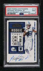 2020 Contenders RPS Variation /125 Michael Pittman Jr PSA 9 MINT Rookie Auto RC