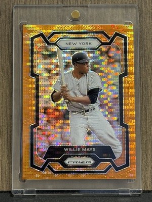 2024 Panini Prizm - Willie Mays #10 Orange Pulsar Prizm /399   Wow