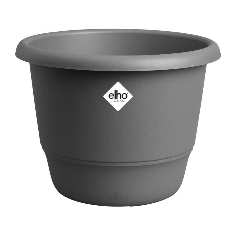 Pot de fleurs noir ELHO Amiga Rond 30 pour extérieur L30 x H22 cm
