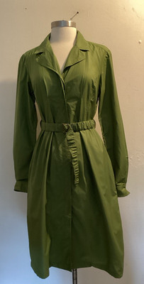 Weekend Max Mara green cotton shirt dress sz 4