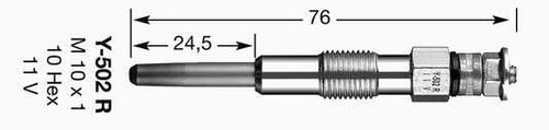 3852 ENGINE GLOW PLUGS NGK 2PCS NEW OE REPLACEMENT - Picture 2 of 5