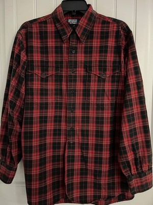 VTG POLO Ralph Lauren Woodsman Work Shirt Men's Medium Red Lumberjack Look