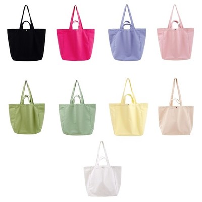 Shoulder Bag Large Capacity Solid Color Bag Girl Women Versatile Canvas Tote Bag