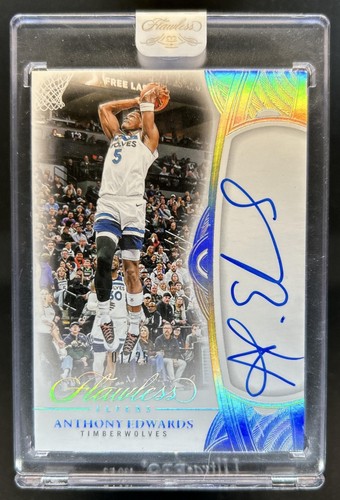 2024-25 Panini Flawless Anthony Edwards Flyers Auto Autograph #/25 Timberwolves