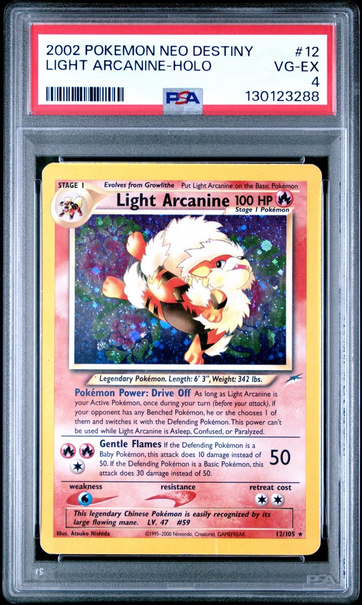 Light Arcanine 12/105 Neo Destiny Holo | Acquisti Online su eBay