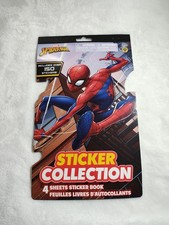 Spiderman Sticker Collection MARVEL 150 Color Stickers Sticker Book 4 Sheets