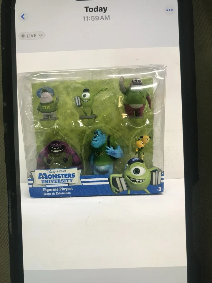 全新 迪士尼 皮克斯 原版 怪物 大学 雕像 玩具套件 • 6 人物 — 第 4/4 张图片