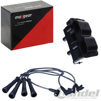 MAXGEAR ZÜNDSPULE+ZÜNDKABELSATZ passend für RENAULT CLIO KANGOO TWINGO 54-58 PS