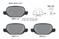 Textar Bremsbelagsatz Scheibenbremse Q+ 2565101 FüR Panda Fiat Van 4X4 312CXG2B