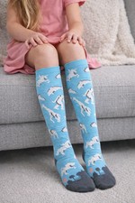 Girls Knee High Socks, Cute Pattern Knee-Length Socks for Kids, Soft