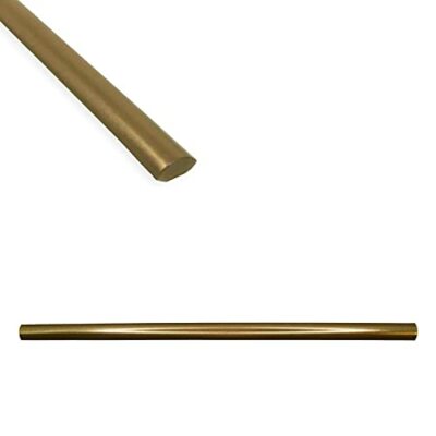 Questech Soho Listel Tile Trim – 1/2 X 12 Inch Low Pencil Edge Liner, Gold Metal Finish, 6-Pack, For Walls, Backsplashes, And Showers