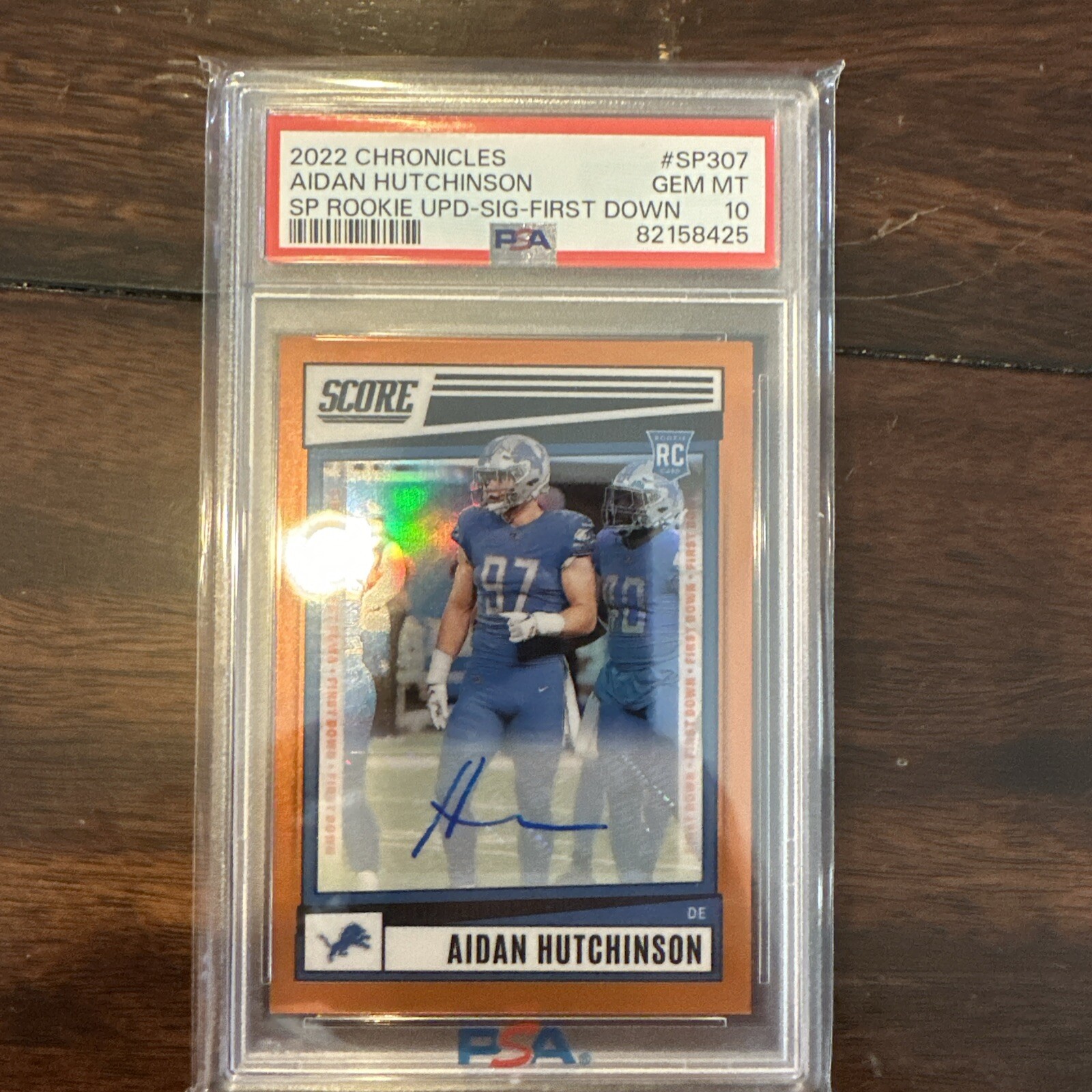 Aidan Hutchinson Panini Chronicles Score Premium Rookies Update #SP307 First Down