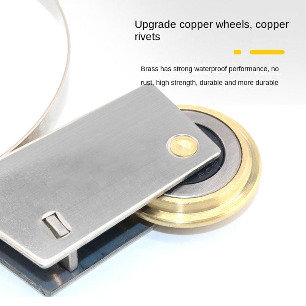 Stainless Steel Door Runners Rollers Double Wheel Slides Wardrobe eBay