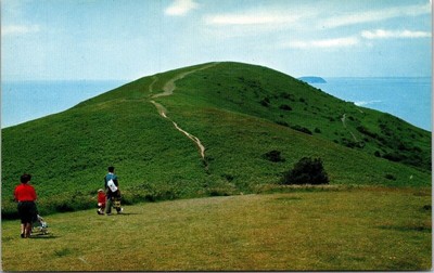Brean Down Ridge Somerset England Scenic Coastal Countryside Chrome Postcard