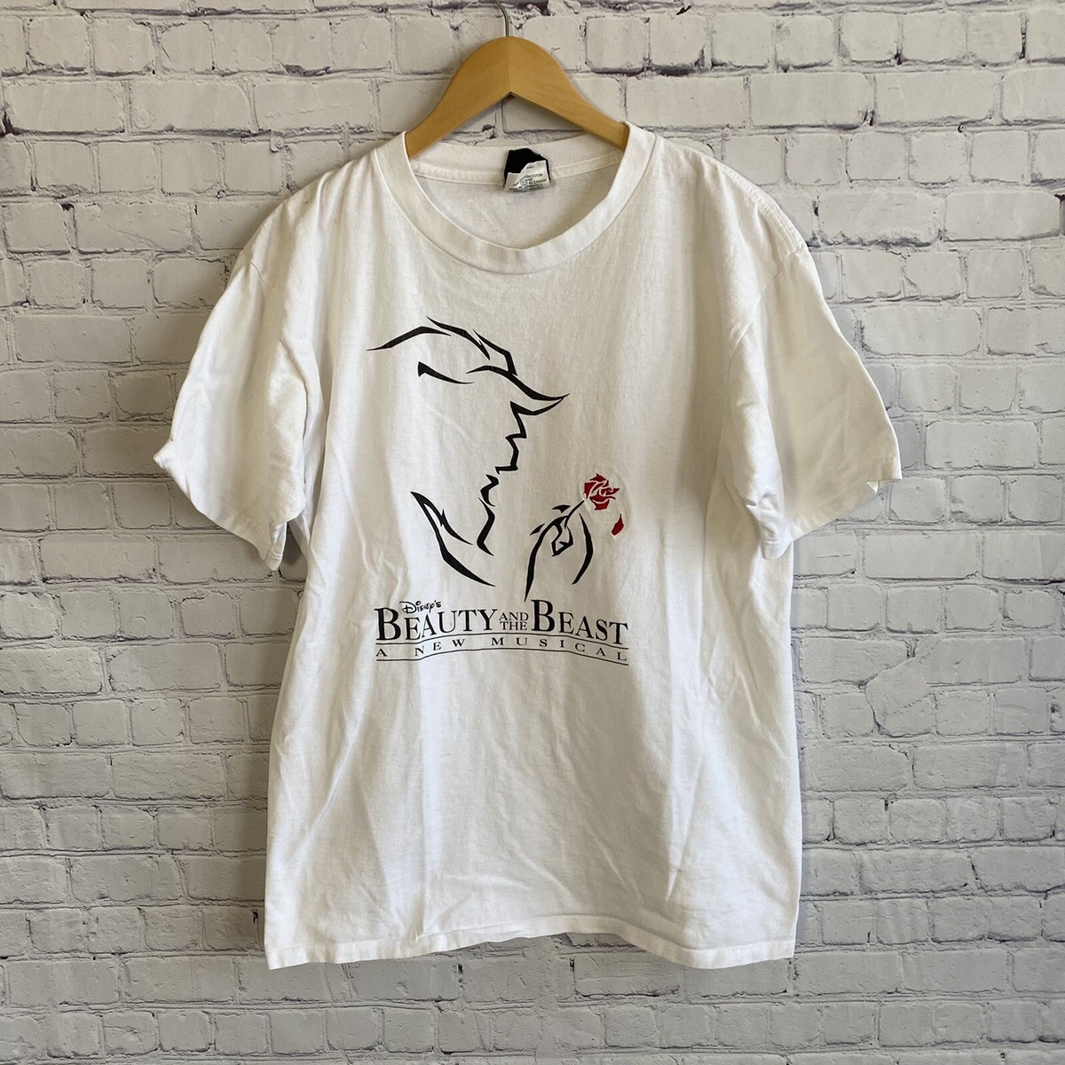 Vintage Disney Beauty and the Beast A New Musical T-shirt Large | eBay