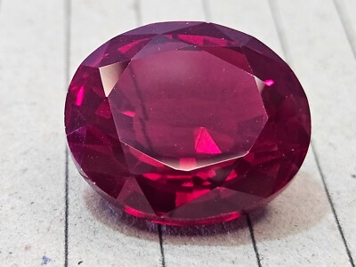 Natural 43-44 Ct Ruby Red Colour Oval Cut Mozambique Loose EGL Gemstone KH225