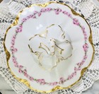 Haviland France Pink Roses 9" Round Double Gold Covered Handled Serving Dish — photo 8