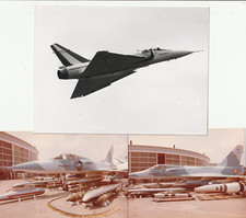3 X MIRAGE DASSAULT  2000 02 + 2 X 2000 03  AVION DE CHASSE AVIATION 18 X 13 cm