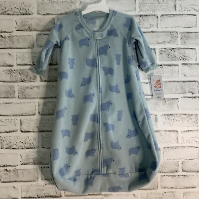 Carter's Baby Boys Cute Bear Print Cozy Fleece Long Sleeve Sleep