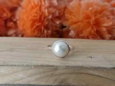 Pretty Mother Of Pearl Gemstone 925 Sterling Silver Ring All Size