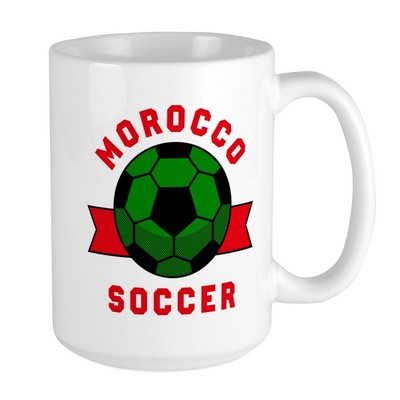 CafePress Morocco Soccer Mugs Large Mug (289331905)