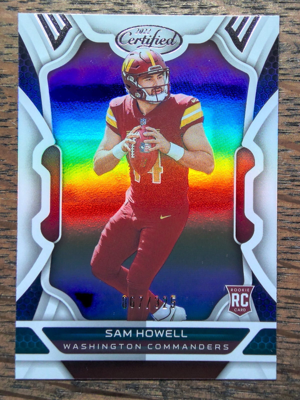 🔥 Sam Howell Mirror Rookie Card RC /325 2022 Panini Certified Commanders Rookie