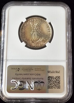 NGC MS64 1964 フィリピン 50C 005 1944 S PHILIPPINES SILVER 50 CENTAVOS NGC MS 64 GREAT COLOR! | eBay