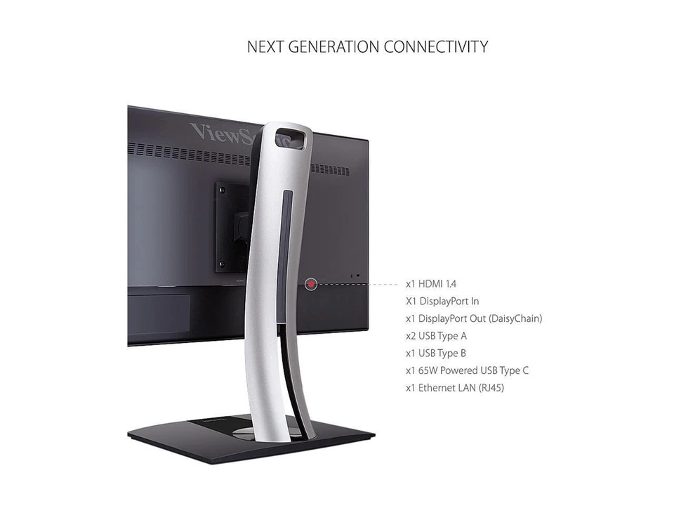 ViewSonic VP2768a 27 Inch Premium IPS 1440p Monitor with Advanced Ergonomics, Co - Image 4 of 4