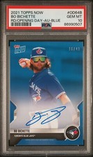 2021 Topps Now Road To Opening Day #OD64B Bo Bichette Auto Blue /49 PSA 10