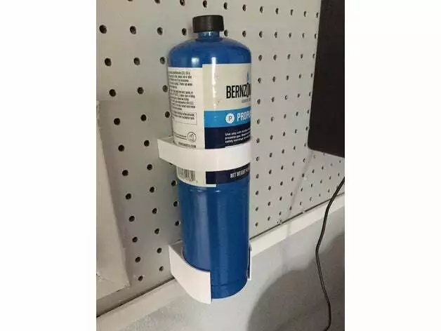 Propane Bottle torch storage Holder for standard Pegboard map pro