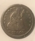 1854. Seated Liberty quarter  , Scarce