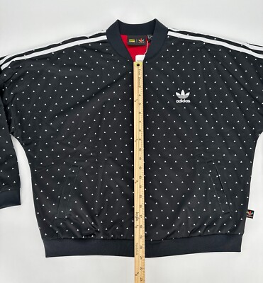 Adidas Track Jacket Women's Large Hu Pharrell Oversized Black