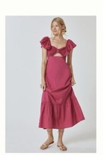 farm rio x anthropologie ruffle midi dress