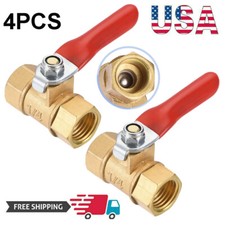 4X1/4" Female Female NPT Brass Ball Valve Moisture Air Tank Drain Shut Off US*