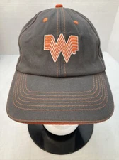 WHATABURGER Crew Hat Cap Fast Food Brand Logo Embroidered Gray Adjustable