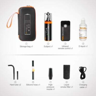 LENSGO Smoke S Mini 15W Handheld Portable Fog Smoke Machine with