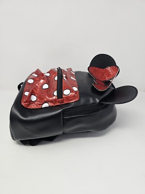 Bioworld Disney Minnie Mouse Backpack Purse Black Red Ears  display picture 3