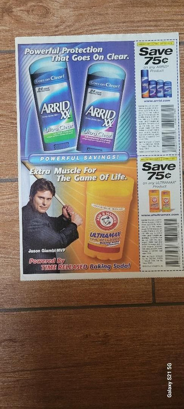 2003 Ultramax- full color newspaper pg coupon-JASON GIAMBI-NY Yankees-EX-RARE!!!