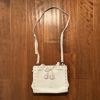 Kate Spade Crossbody Bag Shoulder Anniversary Edition Hayes Street White  Studded