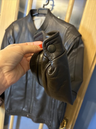 Vintage st michael 100% leather jacket 70's/80's Zip Men's Size 38 Chest - Picture 6 of 22