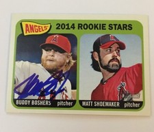 BUDDY BOSHERS 2014 TOPPS HERITAGE AUTOGRAPHED SIGNED AUTO BASEBALL CARD 194
