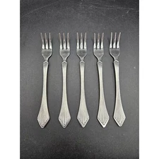 Vintage Towle Supreme Cutlery Primavera Cocktail Seafood Forks set of 5