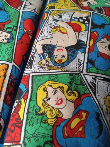 5 PC DC COMICS SUPERMAN GREEN LANTURN Fabric COTTON CLOTH Camelot 18"X22" NEW - Picture 3 of 15
