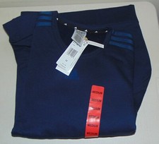 Adidas Men's Sweatshirt Blue Pullover Modern Fit Casual Medium Sleeve Stripes