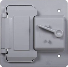 BELL PTC521GY 2-Gang Toggle Switch/Device Nonmetallic Weatherproof Cover, Gray