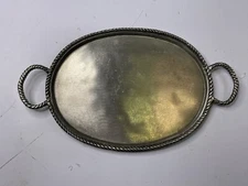 Pierre Deux Pewter Tray Serving Dish Plater Handles France Vintage