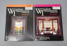 Vtg WINDOW TREATMENTS IN STAINED GLASS Vol. I  II Stained Glass Pattern Book