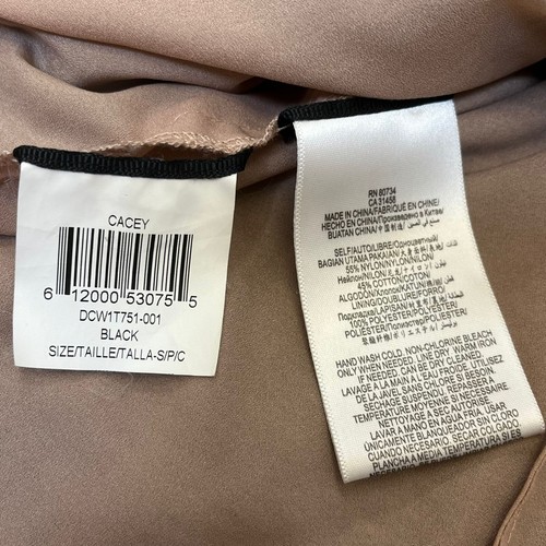 BCBGMAXAZRIA "Cacey" Black Tan Top w/ Lace Overlay Size Small S - Picture 4 of 8