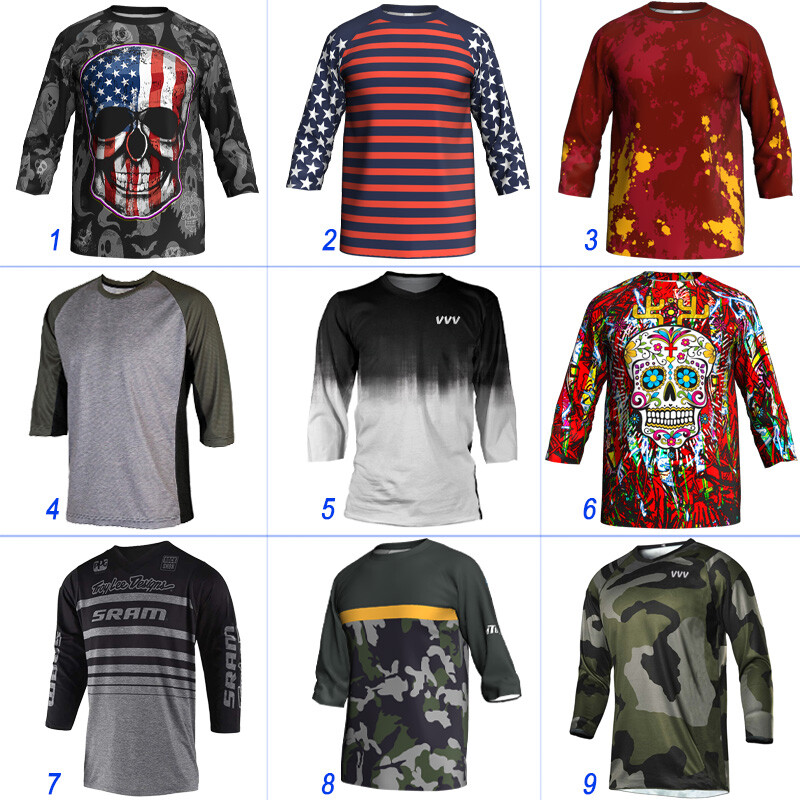 3/4 MTB Jersey Bike Mx Jacket Motocross Shirt Cycling