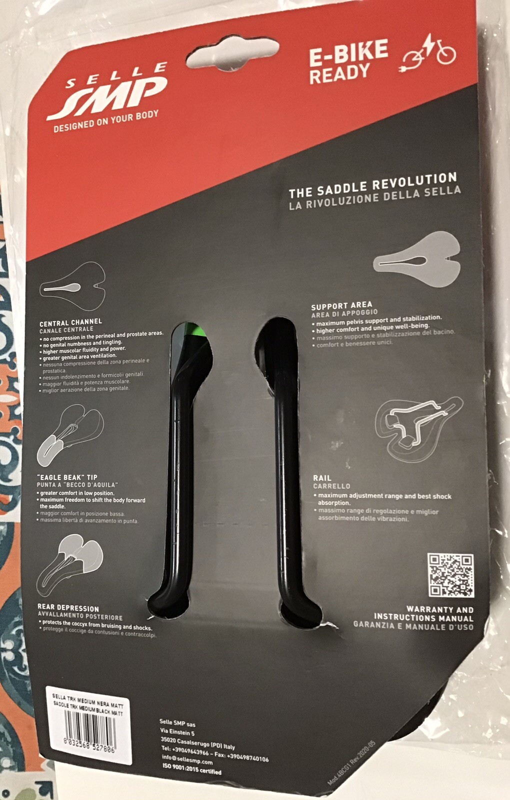 Selle SMP TRK Men's Bicycle Saddle Split Cutout EBike Ready Medium